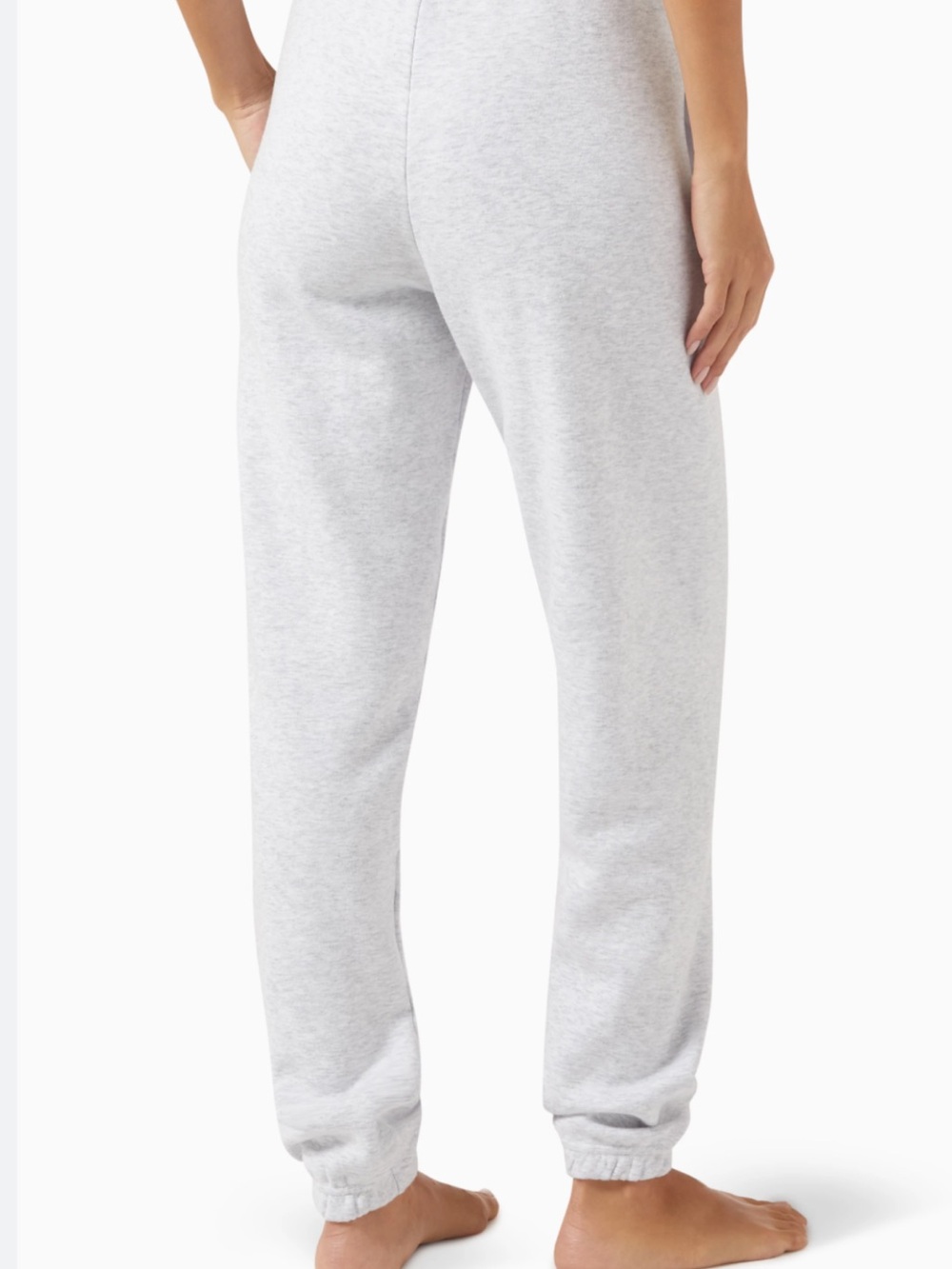 SKIMS Light Heather Gray Zip Hoodie & pants - Picture 2 of 10